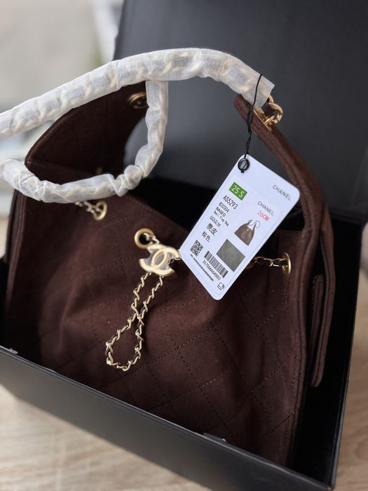 Трендова жіноча сумка Chanel Hobo | натуральна замша