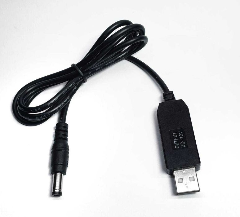 Кабель живлення для роутера від повербанку 5В-12В DC