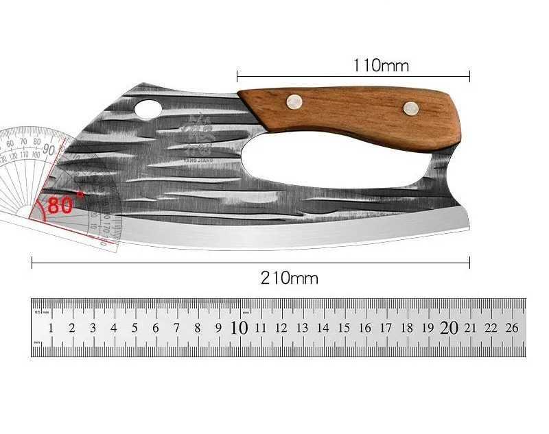 Nóż TASAK toporek SZEFA KUCHNI Yang jiang drewno FullTang KUTY T30