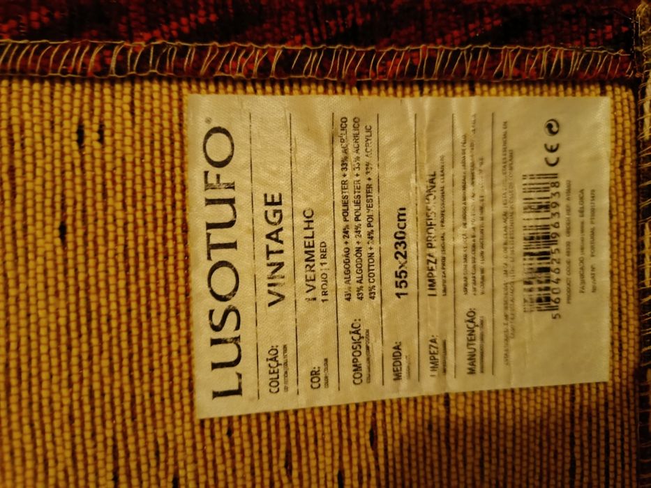 Tapete de Sala  - Vermelho/Bourdeaux