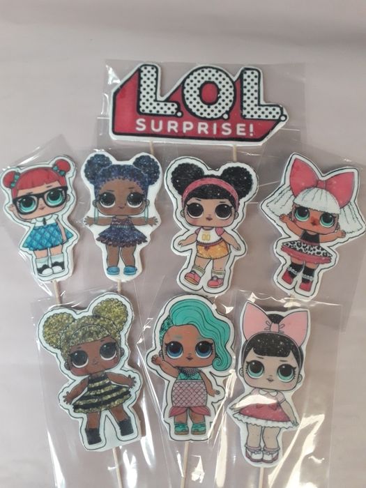 Сахарные украшения в торт для девочек