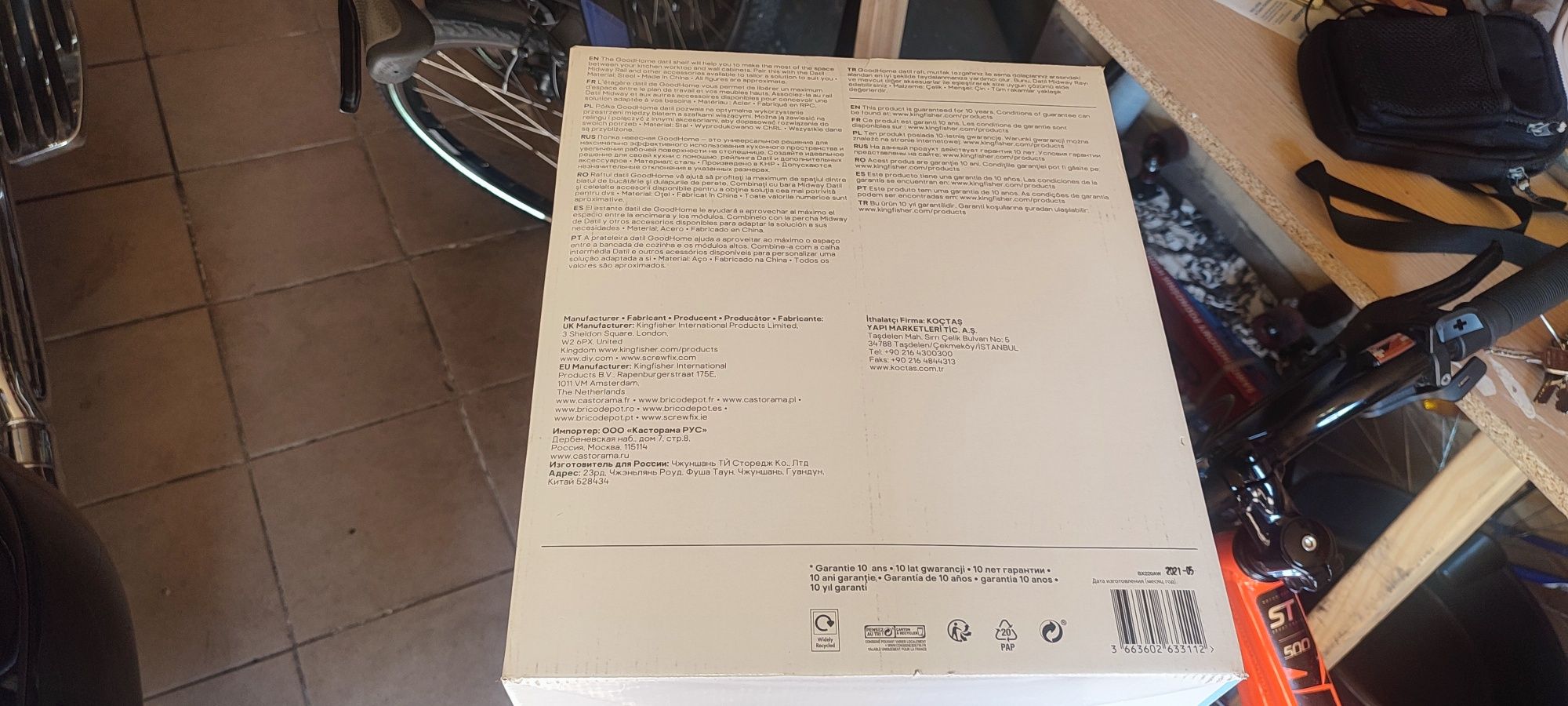 Nowa półka na reling Good Home wymiary na fotkach