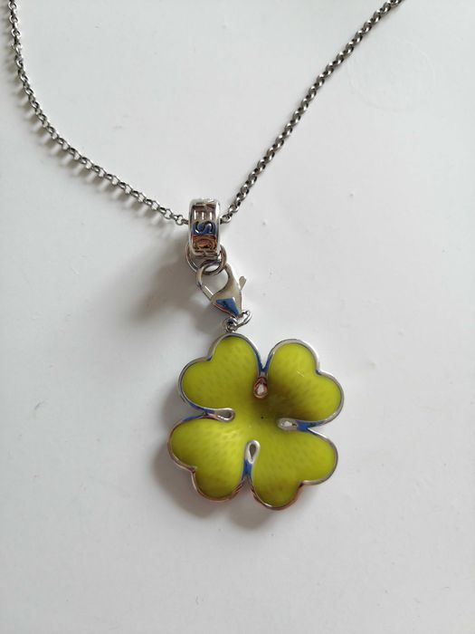 yes zawieszka charms srebrna koniczyna koniczynka