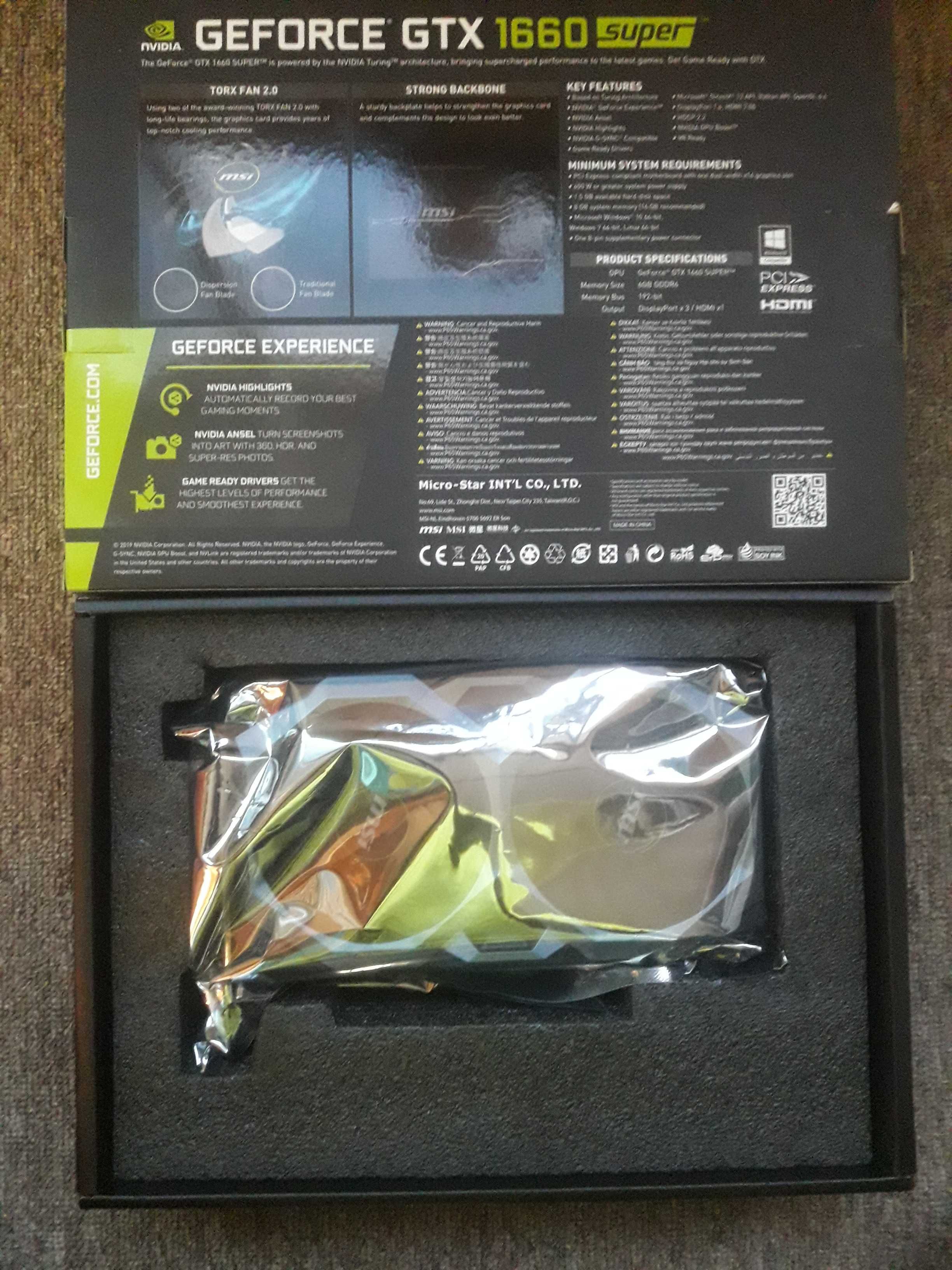 Karta graficzna MSI GTX 1660 SUPER Ventus XS OC