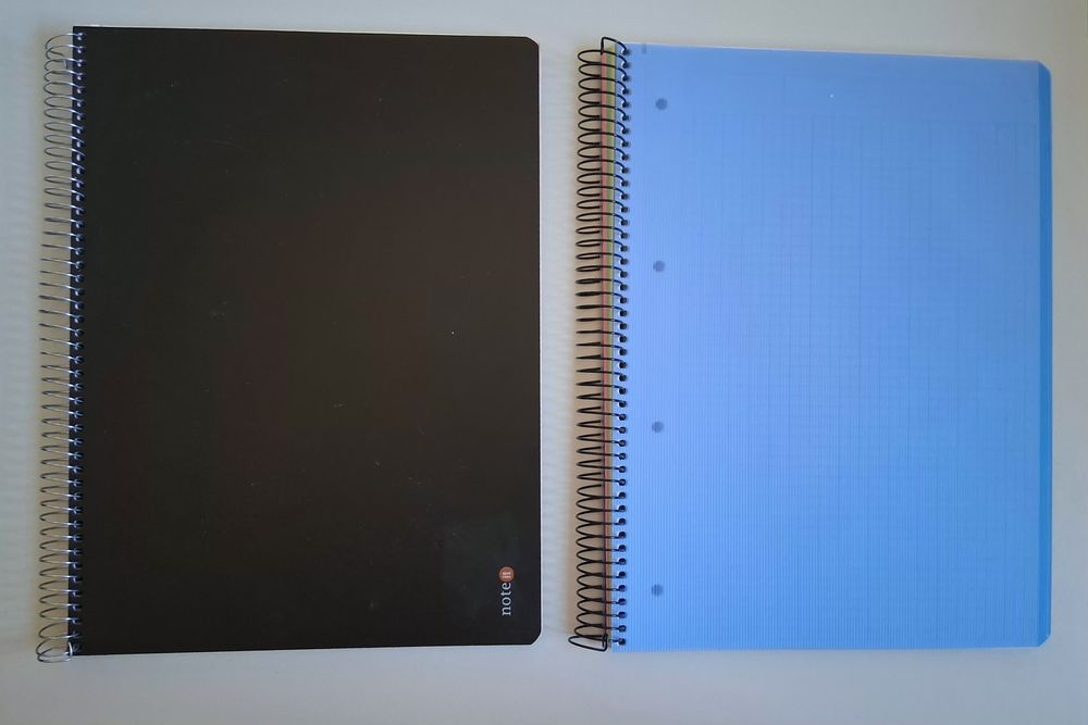 Caderno Espiral A4 Pautado e Quadriculado Capa Dura