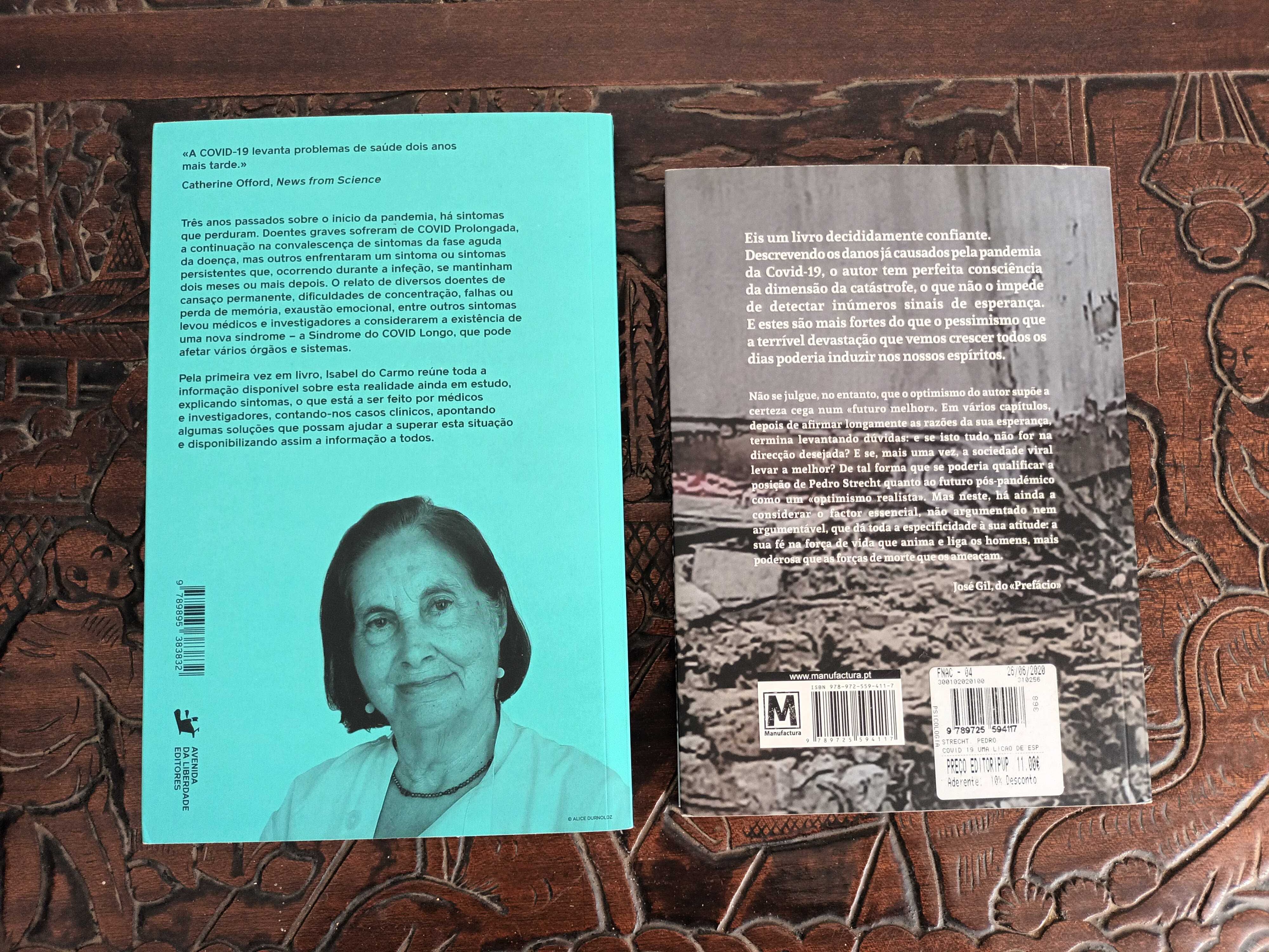 Livros sobre Covid - Isabel do Carmo e Pedro Strecht