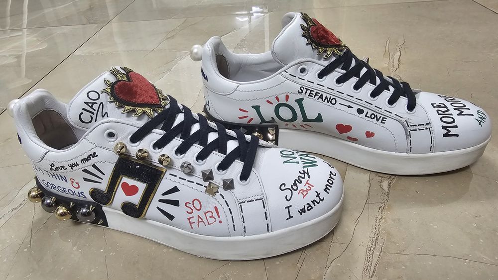 Кросівки Dolce & Gabbana Portofino з аплікацією ОРИГІНАЛ.
