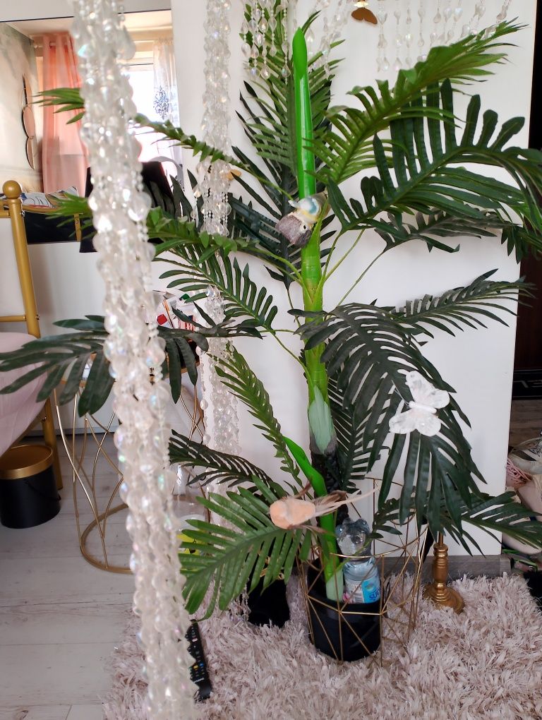 Duża rozłożysta palma sztuczna bardzo dużo mega lisci
