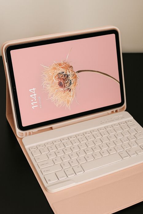 Capa com teclado Bluetooth para iPad 10.2/10, rosa, nova