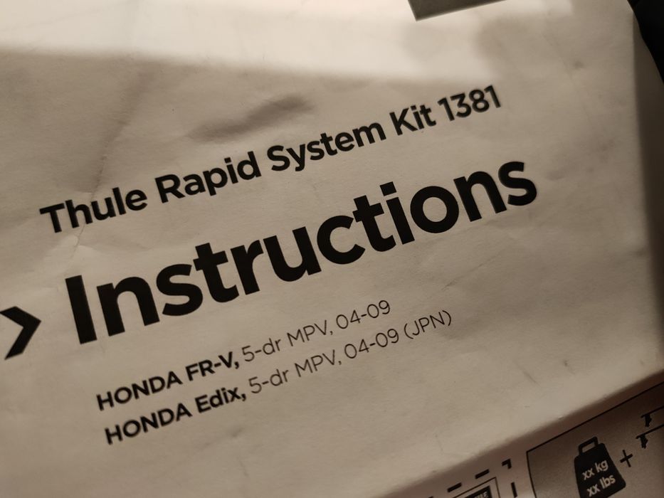 Kit 1381 do belek Thule Wingbar pod stopy do Honda FR-V