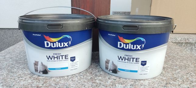 Farba Dulux emulsja do ścian i sufitów Fresh White 2x 2.5 litra
