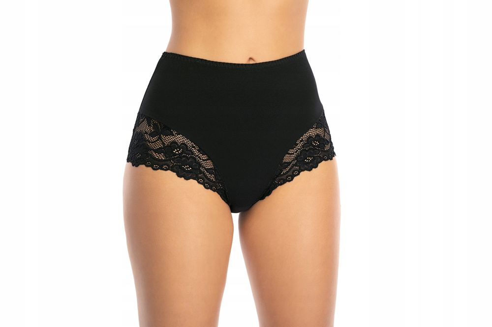 Róża Irysa Klasyczne Figi Damskie Wysokie Czarne R. Xs