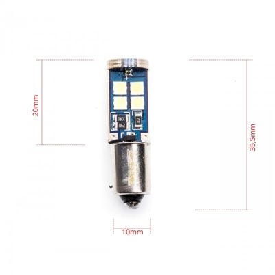 Żarówki H6W Bax9S 12Smd 3030 Canbus