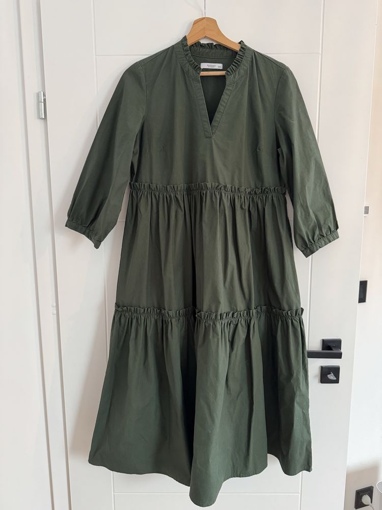 Sukienka oversize butelkowa zieleń Reserved 38