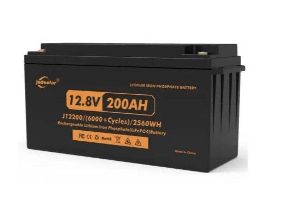 Акумуляторна батарея Jsdsolar LiFePo4 12,8V 200ah, Bluetooth BMS