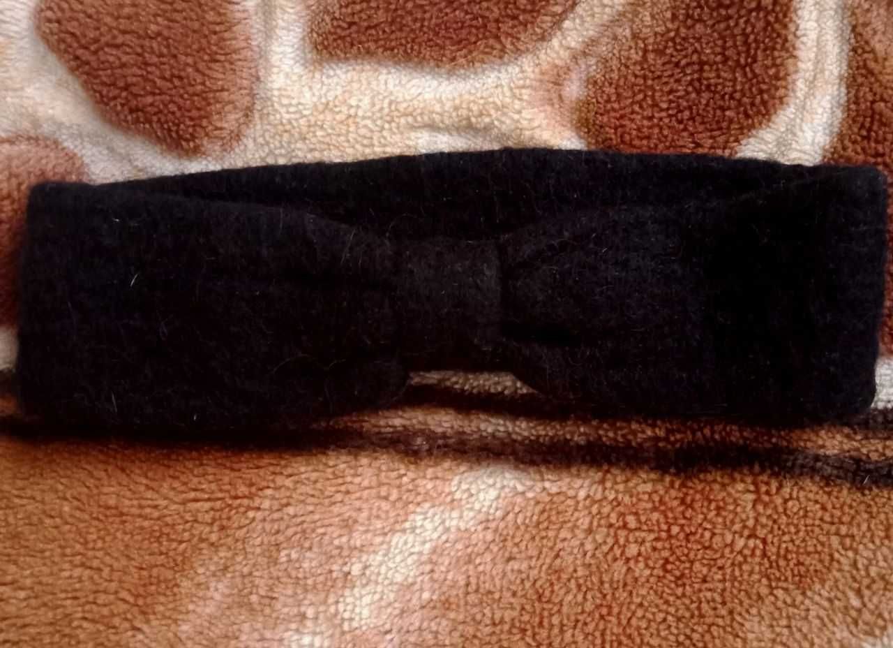 Повязка на голову  из мохеровых ниток ( чалма), митенки