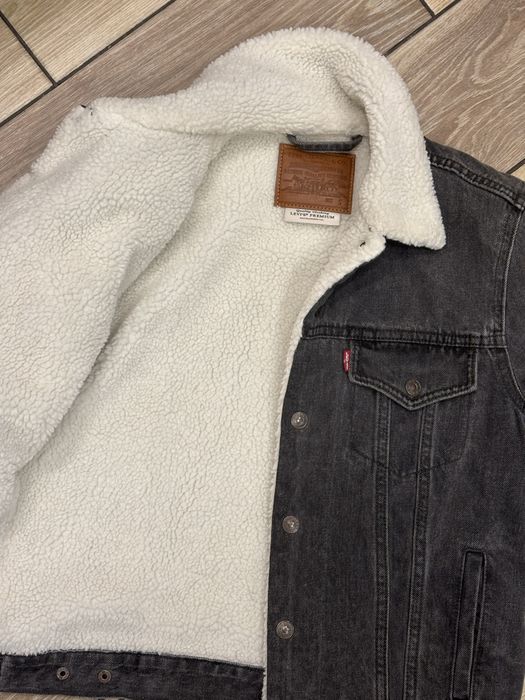 Жіноча джинсова куртка Levi’s Sherpa Premium S, шерпа