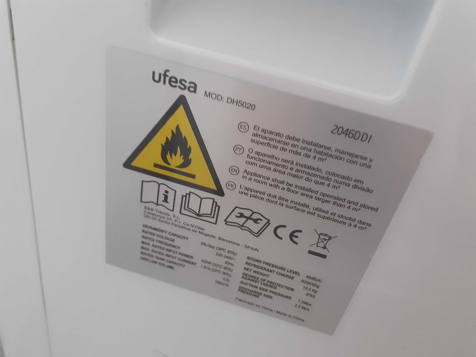 1 Desumidificador + 3 Aquecedores