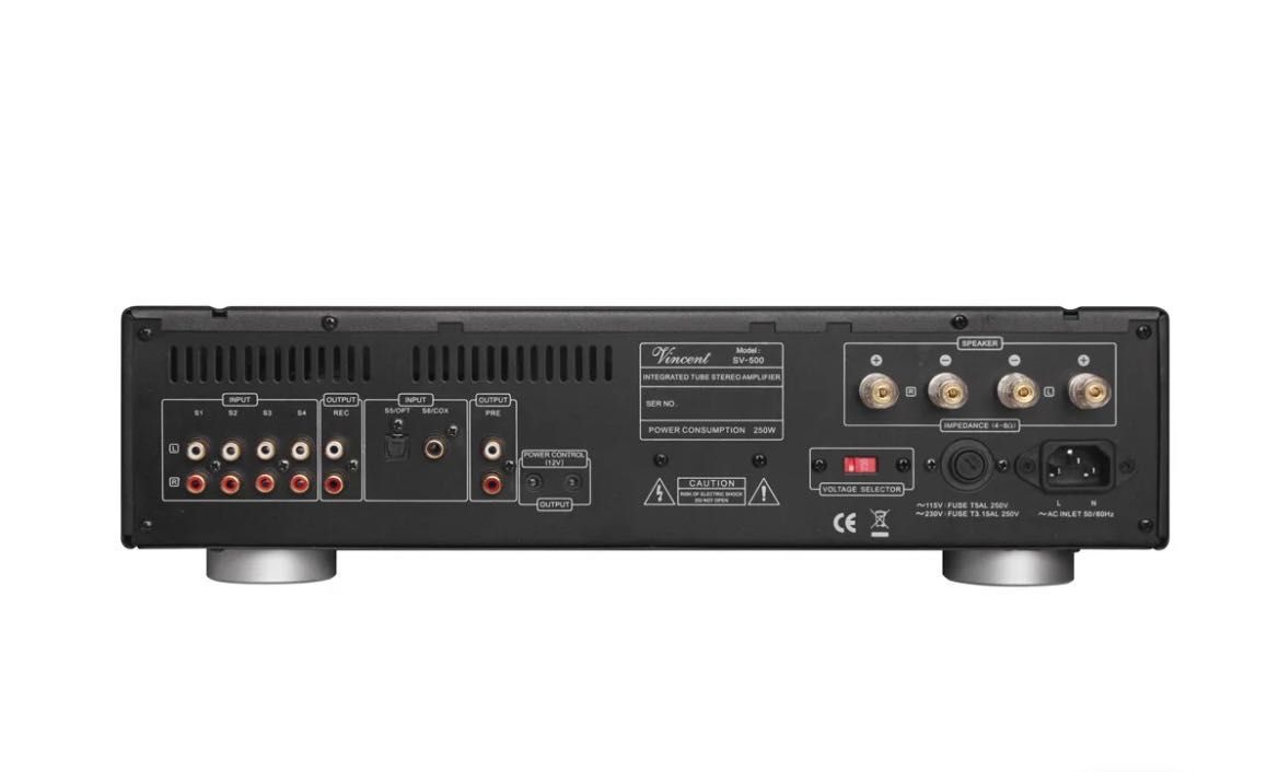 Vincent SV 500 amplificador integrado híbrido e pré-amplificador