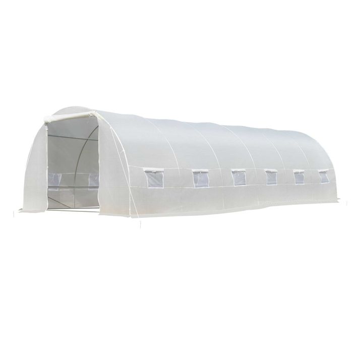 Estufa para Horta ou  Jardim 8x3x2m com 12 Janelas