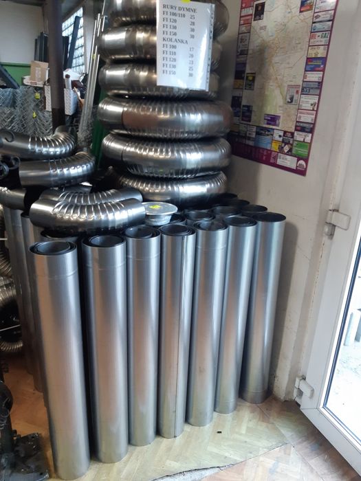 Rury dymne stalowe rury piecowe daszki kolana  Piecyk koza