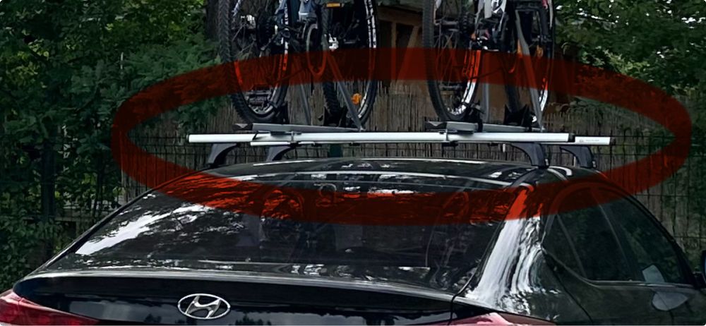 Bagażnik dachowy do HYUNDAI Elantra IV +2x uchwyt rowerowy AMOS TOUR
