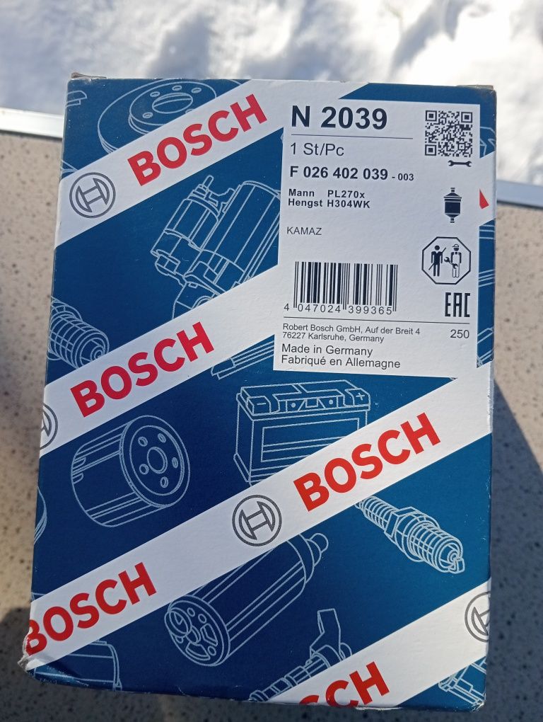 Фільтр паливний Bosch F026 402 039