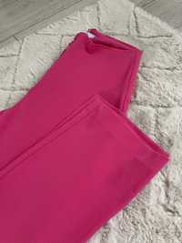 Różowe spodnie reserved z szerszymi nogawkami eleganckie xs