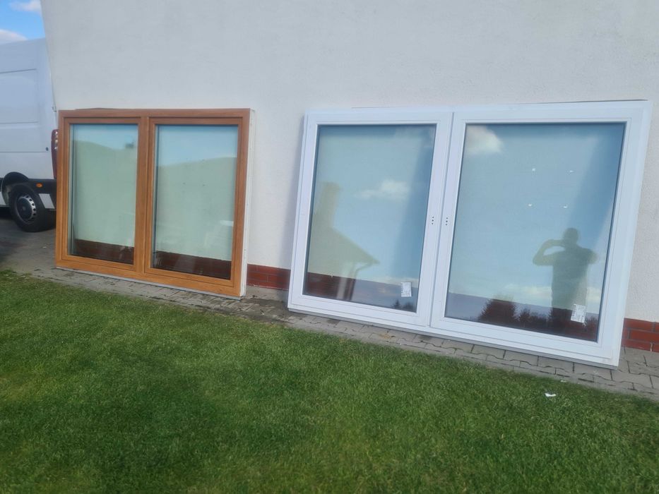 Okna 3 szybowe kolor winchester Duże Nowe