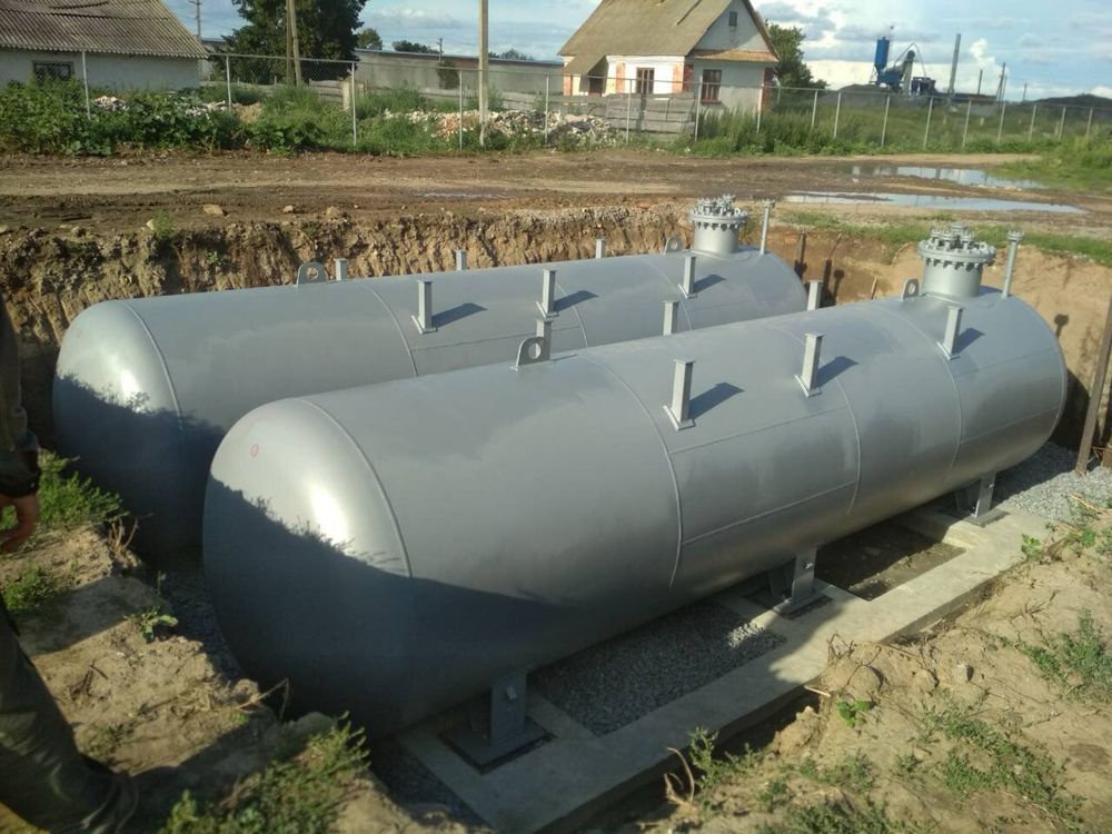 Резервуар газовий. Газгольдер, ємність під пропан бутан.