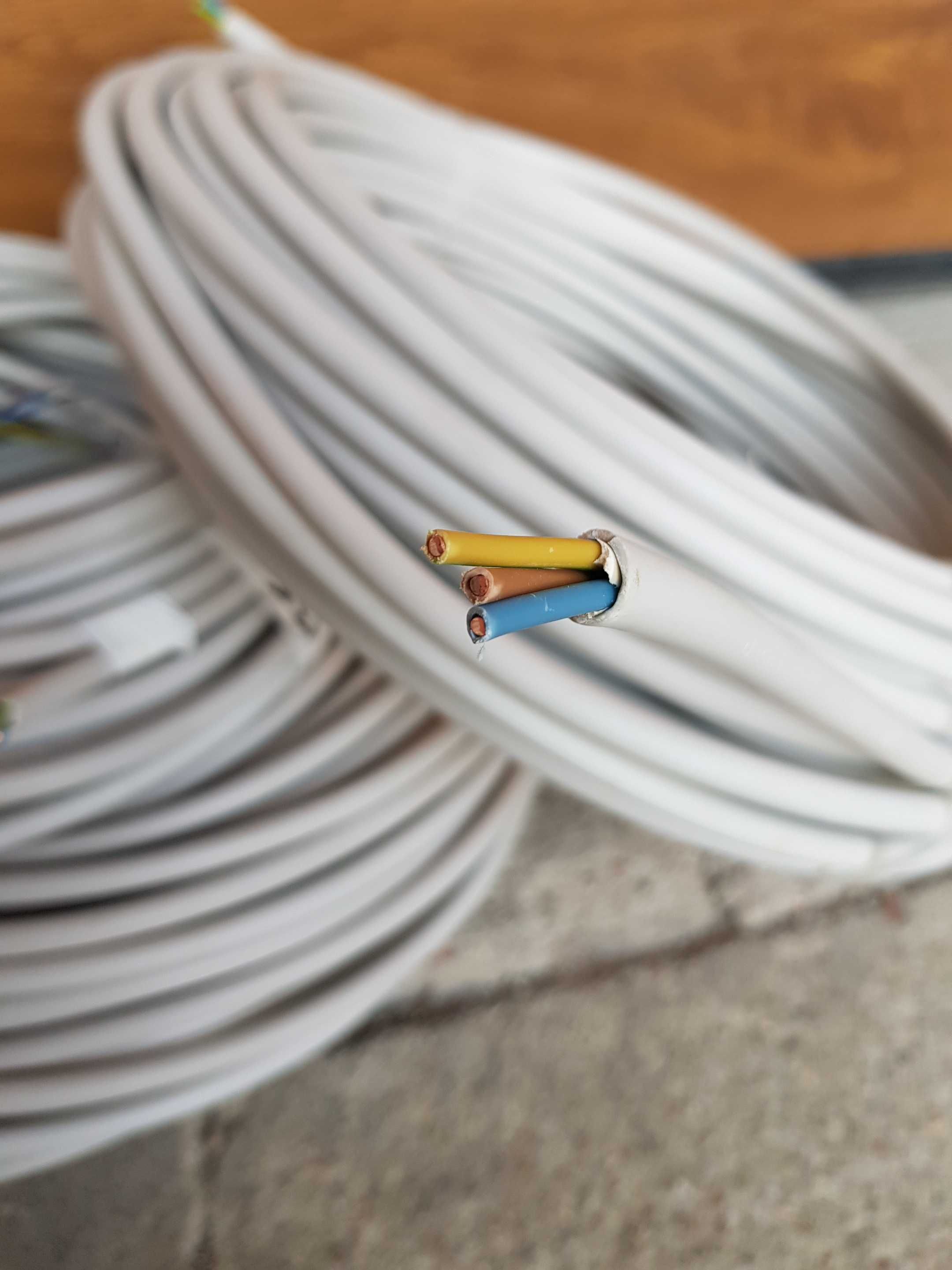 Kabel instalacyjny, przewód elektryczny 3x2,5 - różne długości
