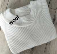 Sweter damski wełna wool rozmiar L smierankowy