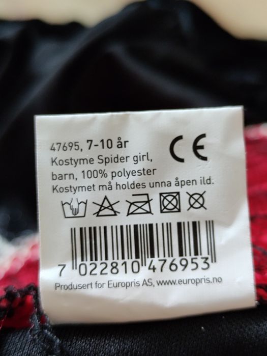 Strój wampirzycy na Halloween 7-10 lat