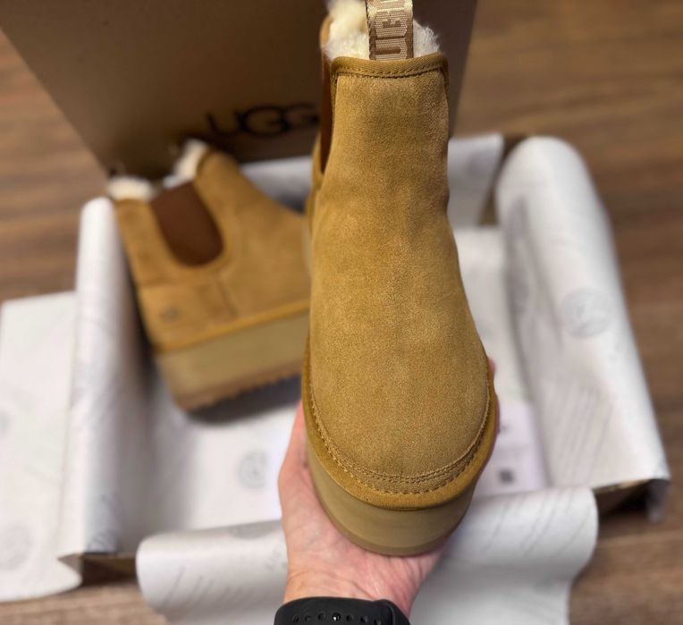 Угги/Угг/Уггі/Уги/Угі/UGG Australia Platform Chelsea Boot Chestnut