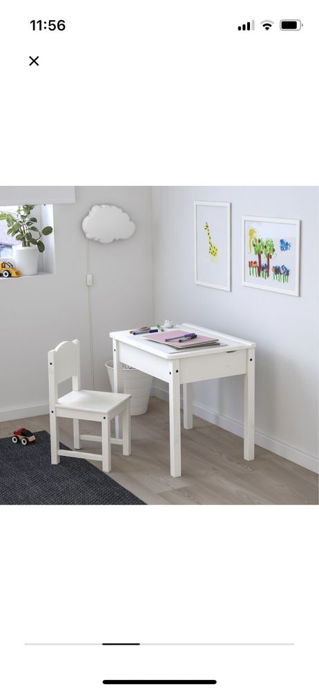 NOWY stół stolik z otwieranym blatem Sundvik IKEA biały
