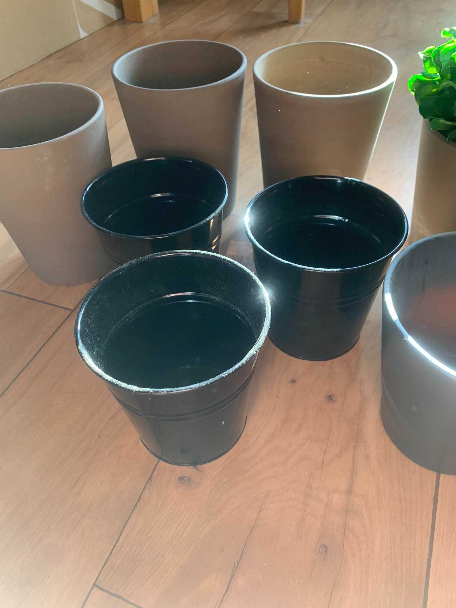 Ikea donice doniczki osłonki ceramiczne metalowe x 13 szt