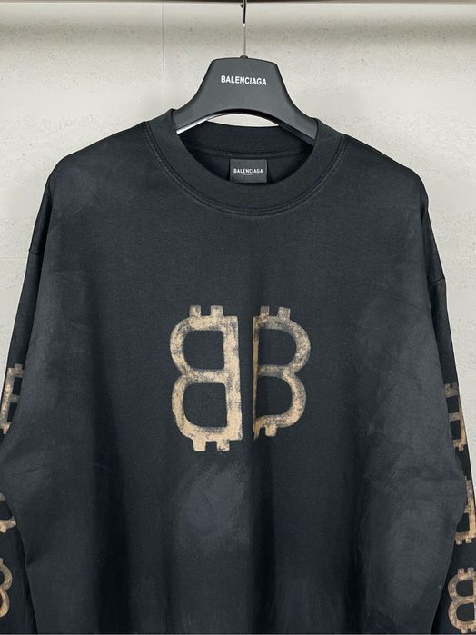 Свитшот BALENCIAGA BITCOIN кофта мужской реглан батник
