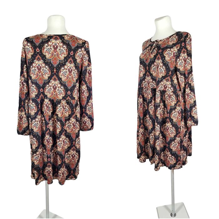 Nowa czarna sukienka wzór ornament 48,4XL/50,5XL BonPrix Rainbow