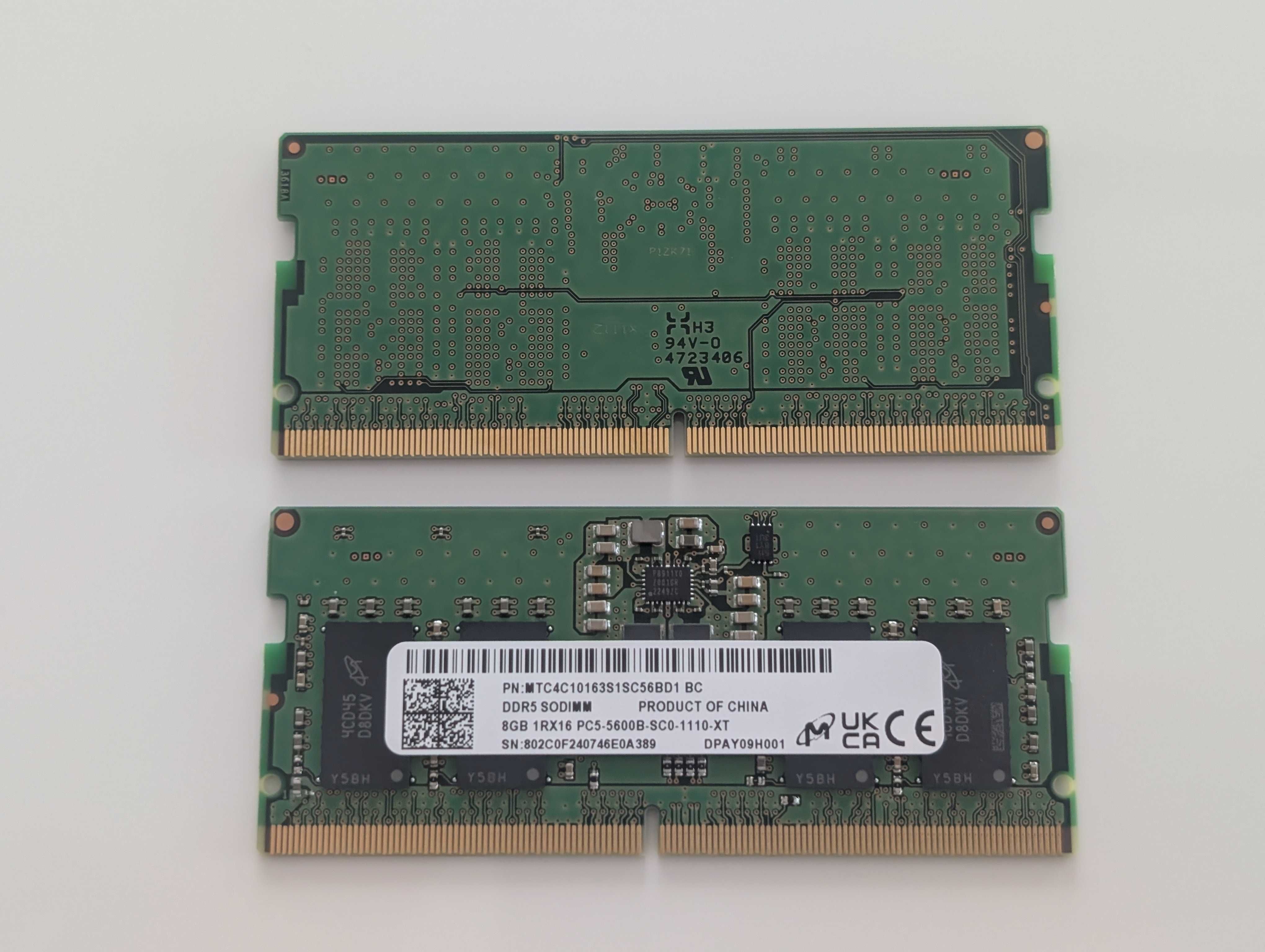 Pamięć RAM | MICRON | 2x8GB | DDR5 | 5600MHz | SODIMM | (do laptopa)