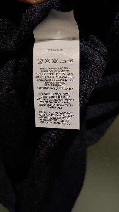 Christian Berg  NOWY  Niemiecki sweter z kołnierzykiem , 50% Merino, M