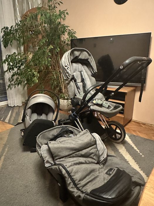 Cybex Priam- komplet (gondola, spacerówka, siedzonko,oryginal. dodatki
