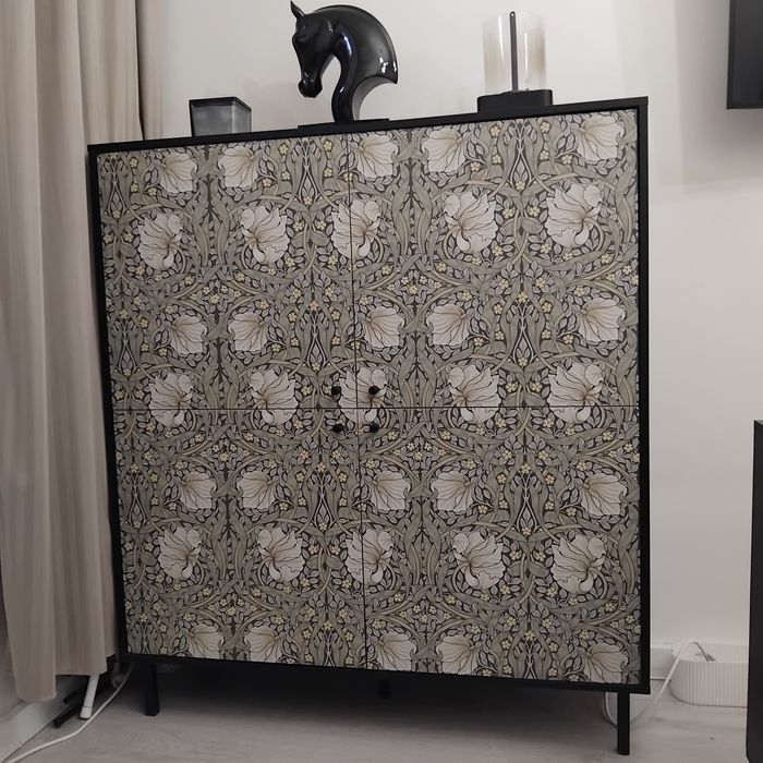 Komoda komody szafki szałwiowe wzory vintage shabby czarne zielone des