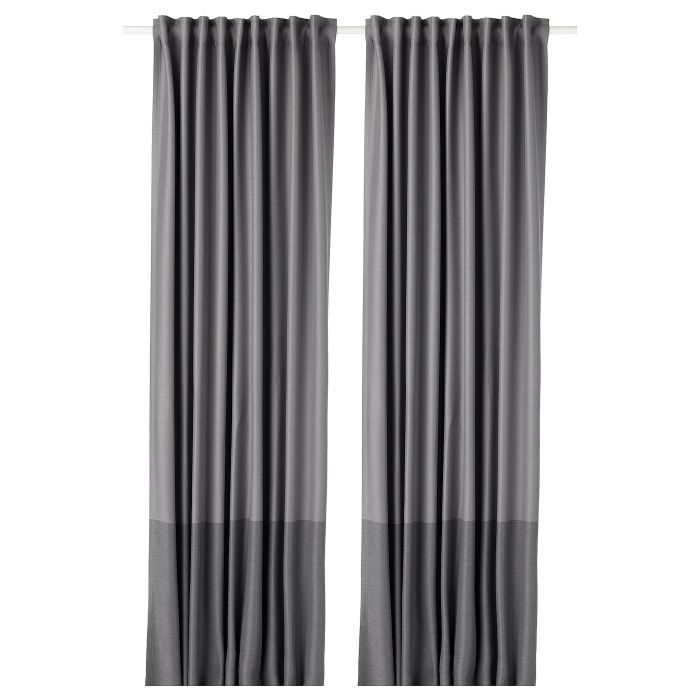 Cortinas MARJUN (IKEA) - cinzentas/prateadas