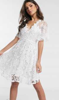 FOREVER U - NOWA biała koronkowa sukienka r. 44 ślub/komunia