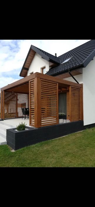 Zadaszenie tarasu wiata pergola ruchome deseczki taras altana