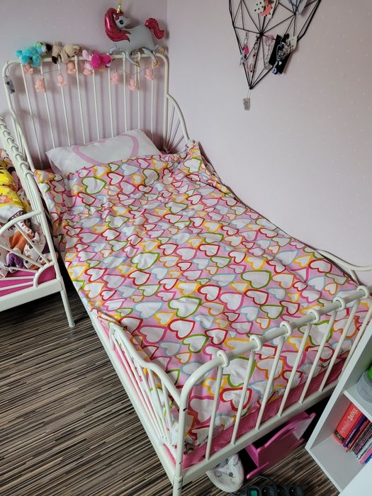 2 Łóżka rosnące Minnen z Ikea białe - 2 sztuki