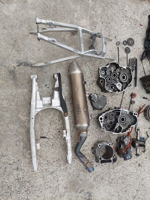 Husqvarna te 450 kartery skrzynia sprzęgło gaźnik wał wydech silnik