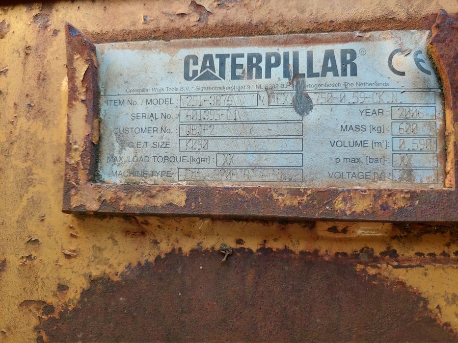 Łyżki do koparek, oryginalna Łyżka Caterpillar, szybkozłącze miller
