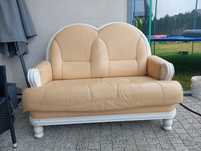 Skórzana ,dębowa sofa "dwójka"