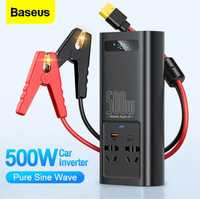 Інвертор автомобільний для дому inverter baseus 500w ЧИСТА СИНУСОЇДА